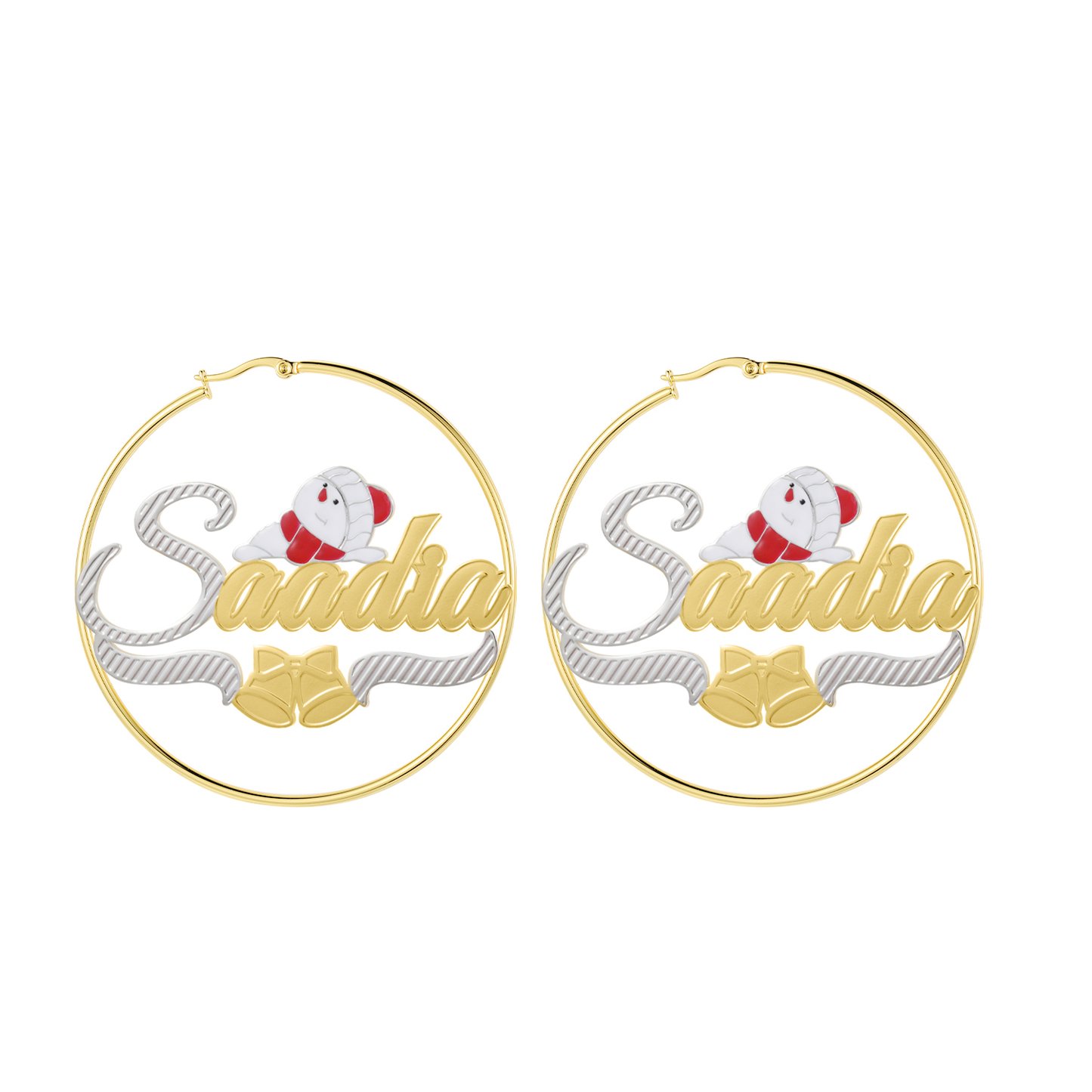 Christmas Santa Claus Name Earrings QE990