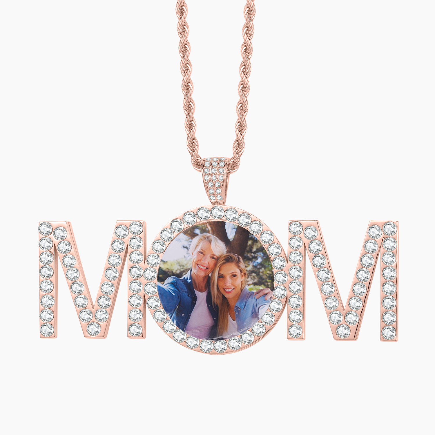 Mom Twist Chain Photo Pendant QN627