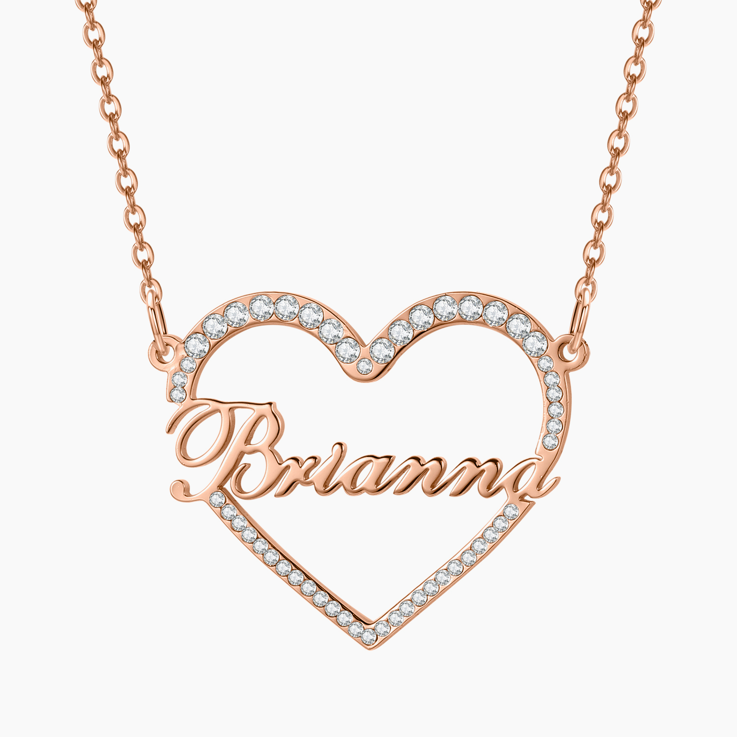 Iced out Heart Name Pendant QN20754