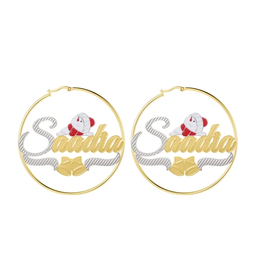 Christmas Santa Claus Name Earrings QE990