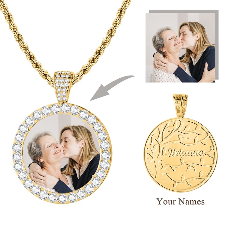 The Perfect Gift for Your Loved Ones: A Family Tree Photo Name Pendant QN679